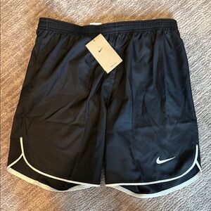 Nike Black Soccer Shorts with White Trim